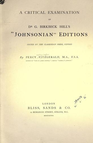 Cover of Dr Johnson