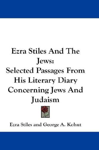 Cover of Ezra Stiles and the Jews