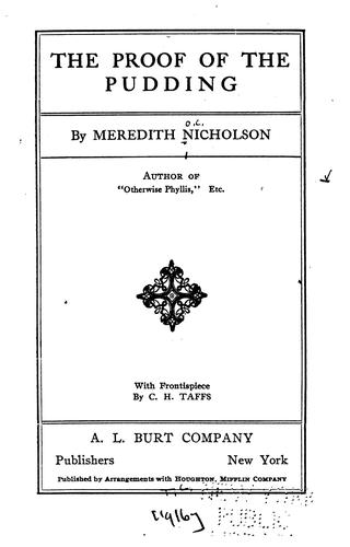 Cover of The proof of the pudding