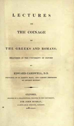 Cover of Lectures On The Coinage Of The Greeks And Romans