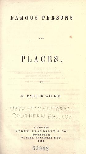 Cover of Famous persons and places