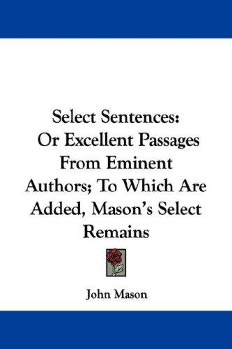 Cover of Select Sentences