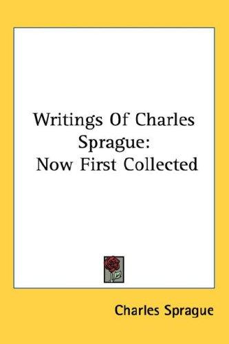 Cover of Writings of Charles Sprague