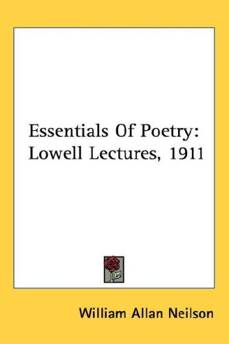 Cover of Essentials of poetry