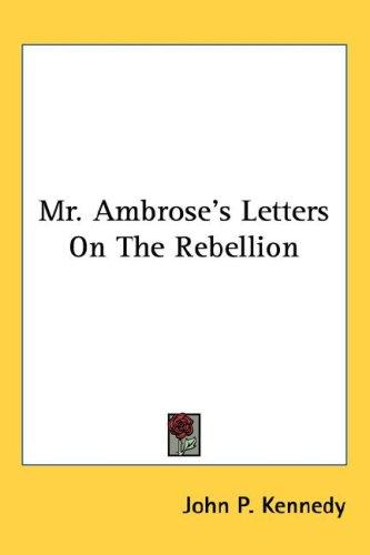 Cover of Mr. Ambrose's Letters On The Rebellion