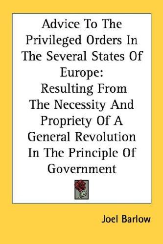 Cover of Advice to the privileged orders