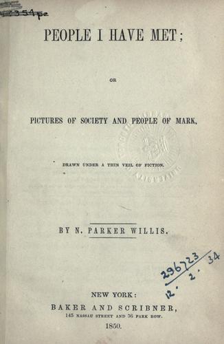 Cover of People I have met