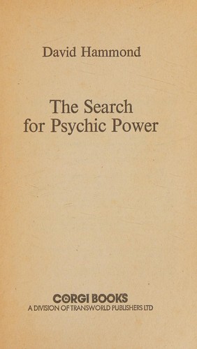 Cover of The search for psychic power