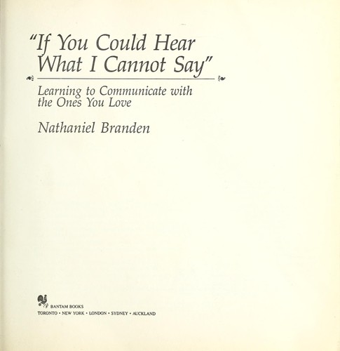 Cover of "If you could hear what I cannot say"