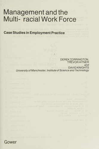 Cover of Management and the multi-racial work force