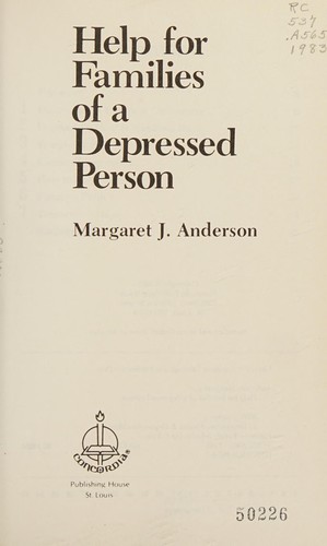 Cover of Help for Families of a Depressed Person