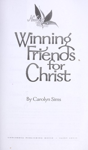 Cover of Winning friends for Christ