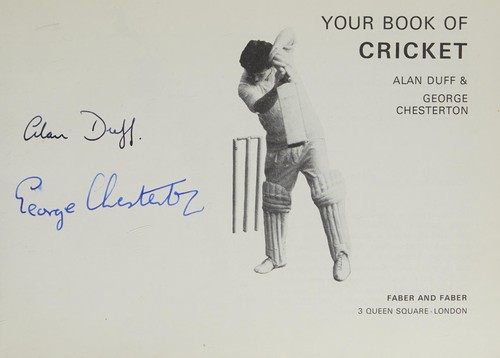 Cover of Your book of cricket