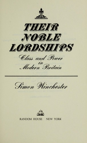 Cover of Their noble lordships