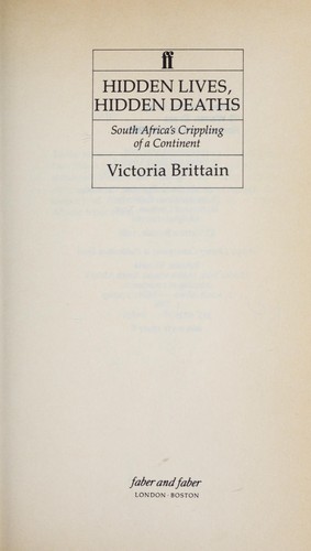 Cover of Hidden lives, hidden deaths