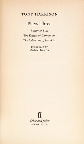 Cover of Plays Three