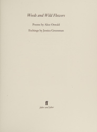 Cover of Weeds and wild flowers