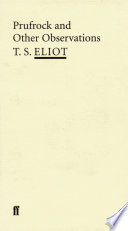 Cover of Prufrock and Other Observations
