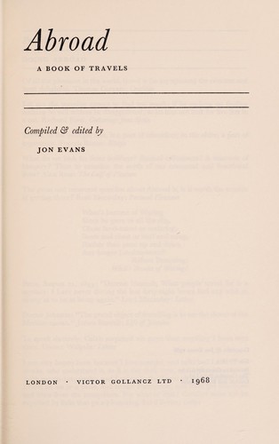 Cover of Abroad: a book of travels