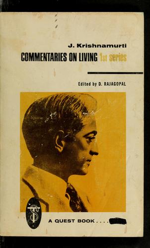 Cover of Commentaries on living