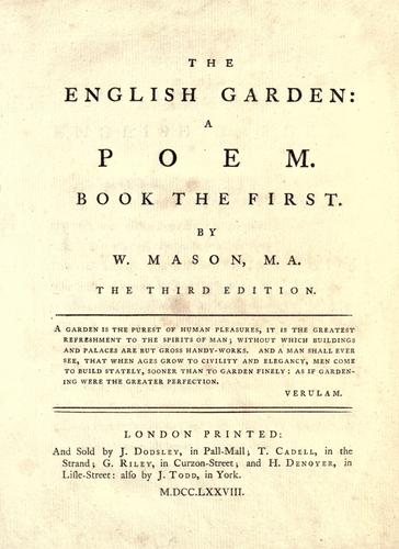 Cover of The English garden