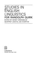 Cover of Studies in English linguistics