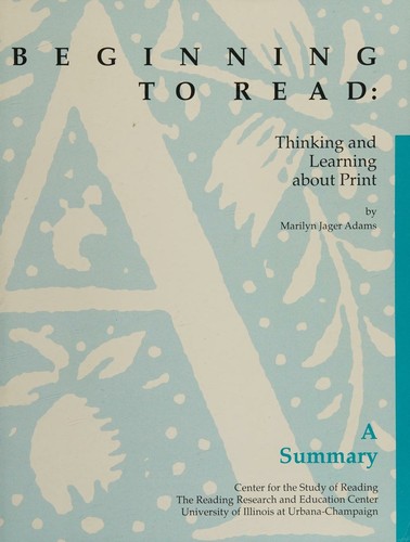 Cover of Beginning to Read