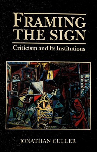 Cover of Framing the sign