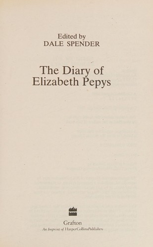 Cover of The Diary of Elizabeth Pepys