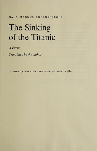 Cover of Der Untergang der Titanic
