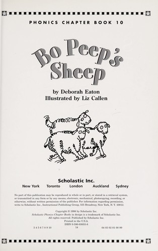 Cover of Bo Peep's sheep