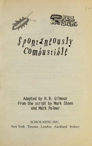 Cover of SPONTANEOUSLY COMBUSTIBLE
