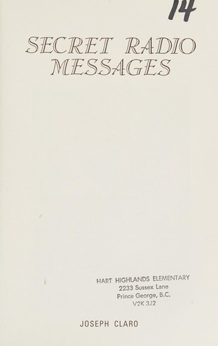 Cover of Secret radio messages (Sprint books)