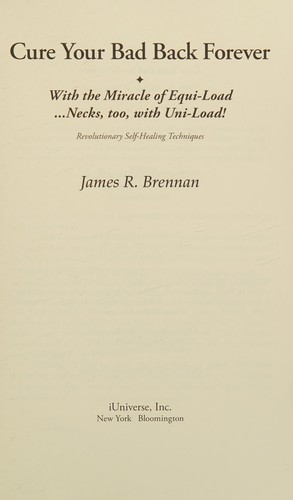 Cover of Cure Your Bad Back Forever