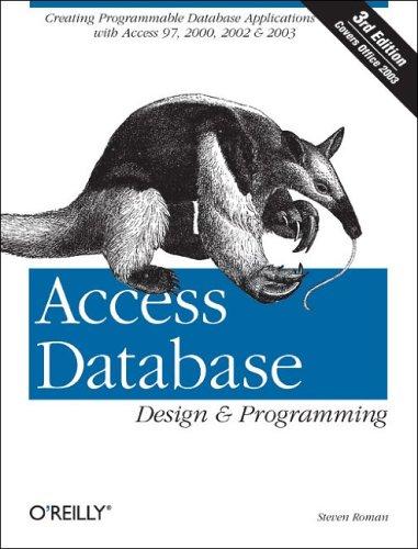 Cover of Access database design & programming