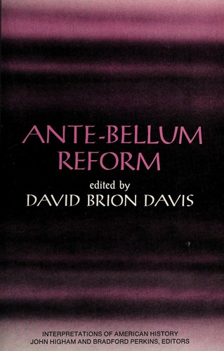 Cover of Ante-bellum reform