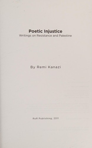 Cover of Poetic injustice