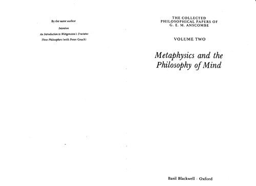 Cover of Metaphysics and the philosophy of mind