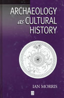 Cover of Archaeology as Cultural History
