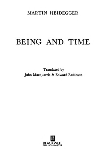 Cover of Being and Time