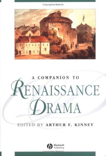 Cover of A companion to Renaissance drama