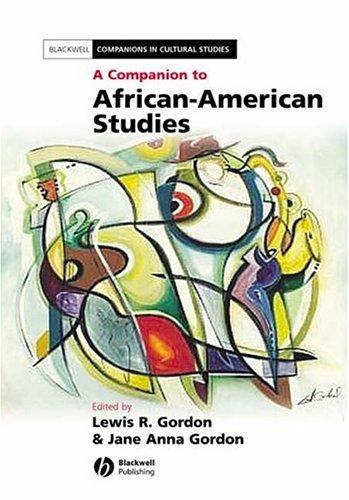 Cover of A companion to African-American studies