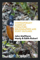 Cover of Contemporary American Literature, Bibliographies and Study Outlines