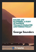 Cover of Builder and Blunderer