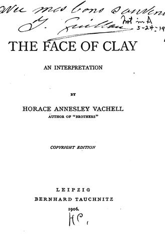 Cover of The face of clay