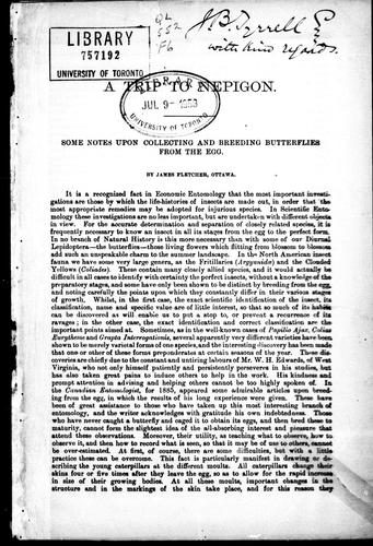 Cover of A trip to Nepigon