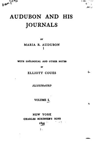 Cover of Audubon and his journals