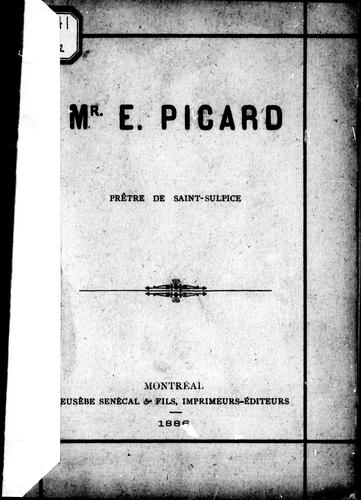 Cover of Mr. E. Picard prêtre de Saint-Sulpice