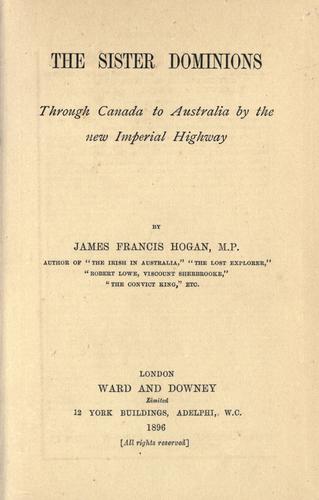 Cover of The sister dominions