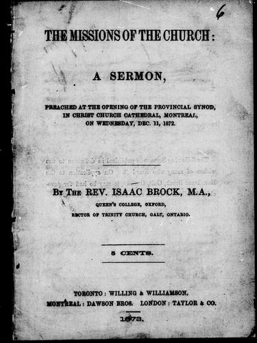 Cover of The missions of the church